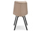 Beige ekologisk läderstol svarta ben PUNTI