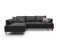 Hörnbäddsoffa svart vänster Havanna