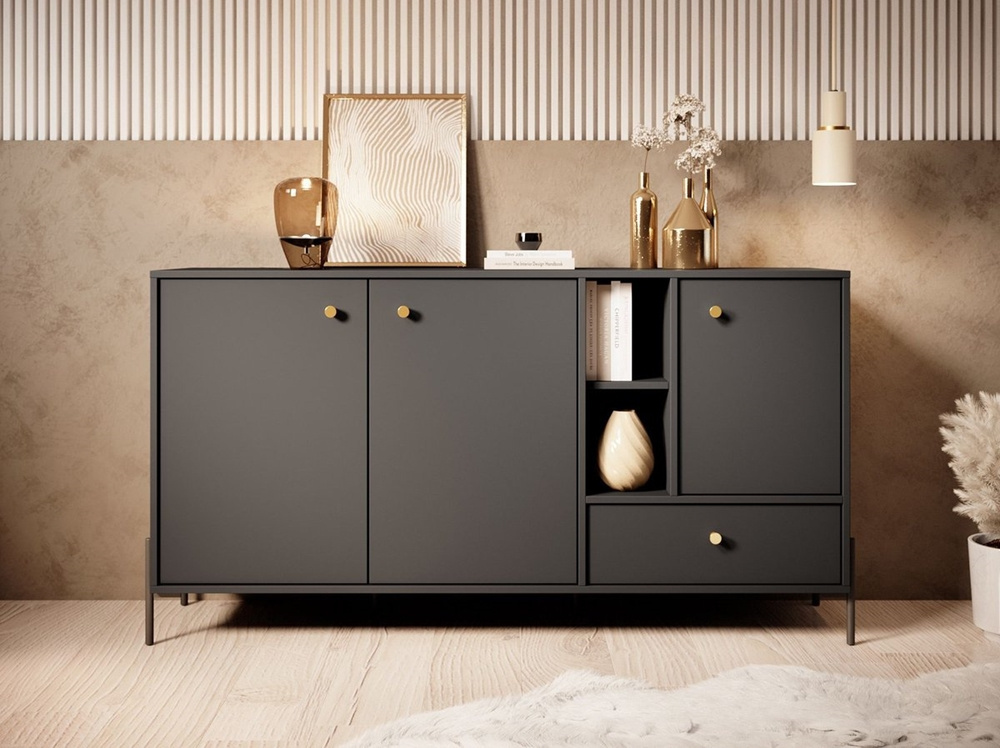 Byrå 156 cm antracit NOTTE