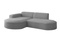 Grå liten soffa med rundade kanter vänster PARMA MINI