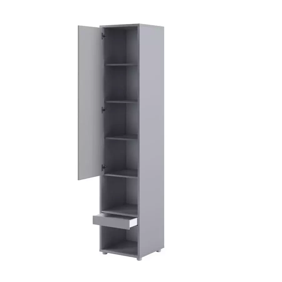 Bokhylla till skåpsäng grå matt Bed Concept BC-07