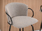 Hocker boucle ljus beige/svart ben SIMON