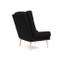 LILA fåtölj med fotpall justerbar svart