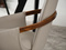 Modern stol beige/walnut svarta ben MARCUS