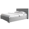 Velour säng med förvaring 140x200 grå LIFE