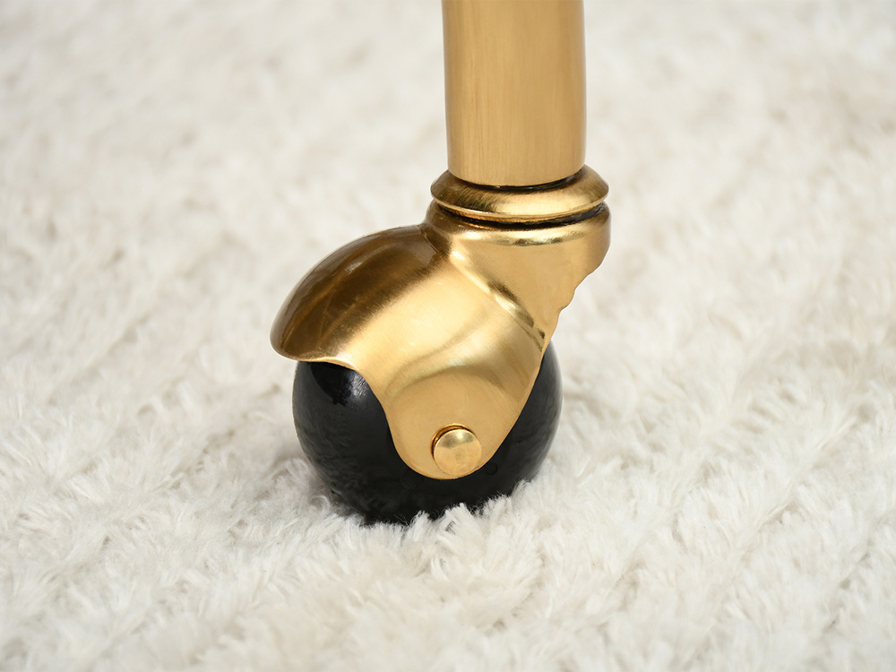 Kontorsfåtölj creme guld ben CLARA