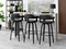Hocker svarta industriella svarta ben BLACK HOCKER