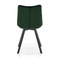 Velour matstol mörkgrön K332