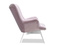 Fåtölj i lila velour med vita ben FLORI
