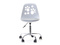 Kontorsfåtölj vit/grå kromade ben FOOT