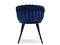 Velourstol marinblå svart ben ROSA