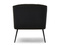 Fåtölj i velour svart/svarta ben ESTEL