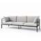 3-sits trädgårdssoffa 225 cm grå VELUCCI