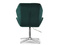 Velourfåtölj grönt kromben VELO-STATIC