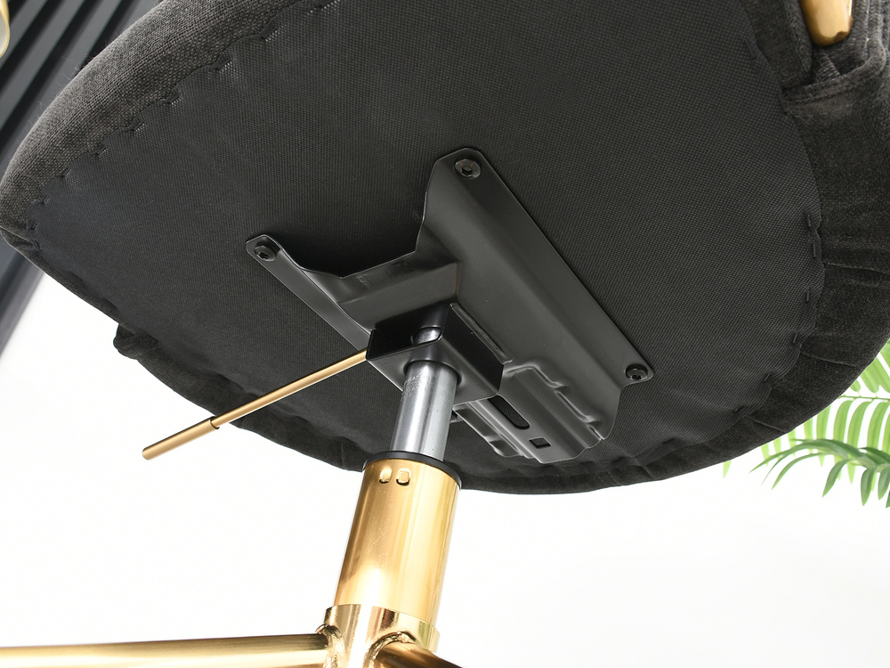 CLARA kontorsfåtölj svart guld ben