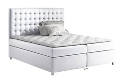 Kontinental säng med förvaring 140x200 vit Asti