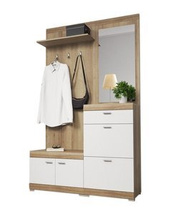 Hallmöbel med förvaring och spegel 135 cm STELLA