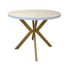 Utdragbart bord vit / guld Edder