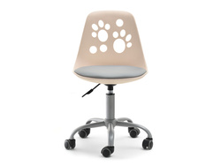 Grå/rosa kontorsstol med grå ben FOOT