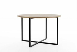 Runt soffbord ek lancelot / svart Tollnes