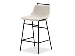 Hocker kräm svart ben SELMA