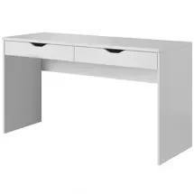 Vit skrivbord med lådor 140 cm MATINO