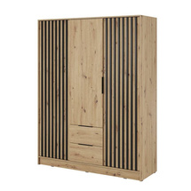 Garderob med ribbpanel 150 Nelly 3D