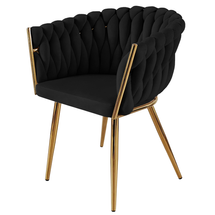 Svart sammet stol ROSEMRY GOLD