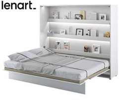 Sängskåp 160x200 vit högglans Bed Concept BC-14