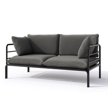 Soffa för trädgård 150 cm grafit VELUCCI
