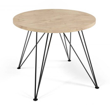 Runt matbord 120 cm sonoma ek / svart 120 (200cm) TIAGO