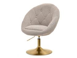 Beige loungefåtölj gyllene ben LOUNGE