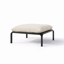 Liten trädgårdsbänk beige/ svart VELUCCI