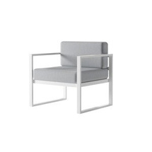 Trädgårdsstol grå/ vit MONAKO