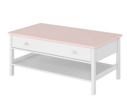 Soffbord vit / rosa 110 cm Luna