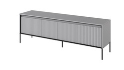 Ribbstickat TV-skåp 167 cm grå TREND