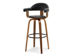 Hocker i valnöt svarta ben sits i valnöt ROTTO