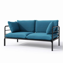 Soffa för trädgård 150 cm blå VELUCCI