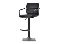 Hocker svart ekologiskt läder svarta ben ROTTO