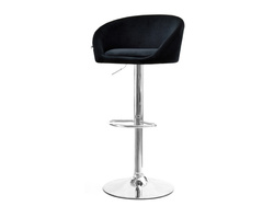 Hocker kromade ben svart velour HOCKER Velour