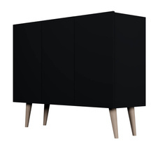 3 dörrars byrå 120 svart TORONTO