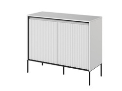 En liten vit byrå på benen TREND