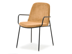 Corduroy stol sand svarta ben ULRIK