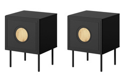 Elegant svart sängbord 2 st PALAZZO