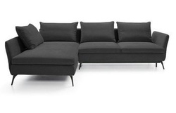 Hörnbäddsoffa grå vänster Calabria