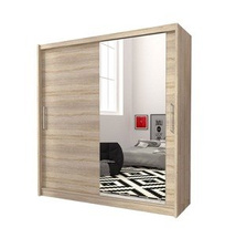 Skjutdörrsgarderob 180 cm ek sonoma MAI