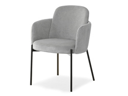 Corduroy stol grå svarta ben OSTIA