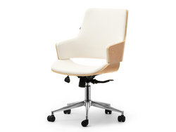 Kontorsfåtölj i bok med kromade ben OSCAR