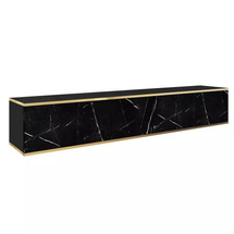 Svart marmor tv-bänk 175 cm ORO