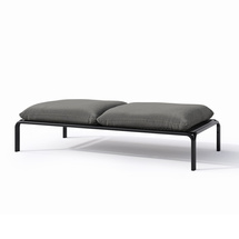 Trädgårdsbänk 150 cm grafit/ svart VELUCCI